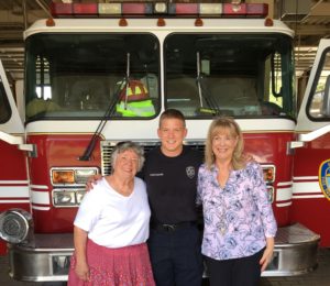 Belmont Village residents with first responders