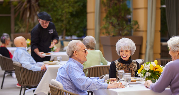 Belmont Village dining area