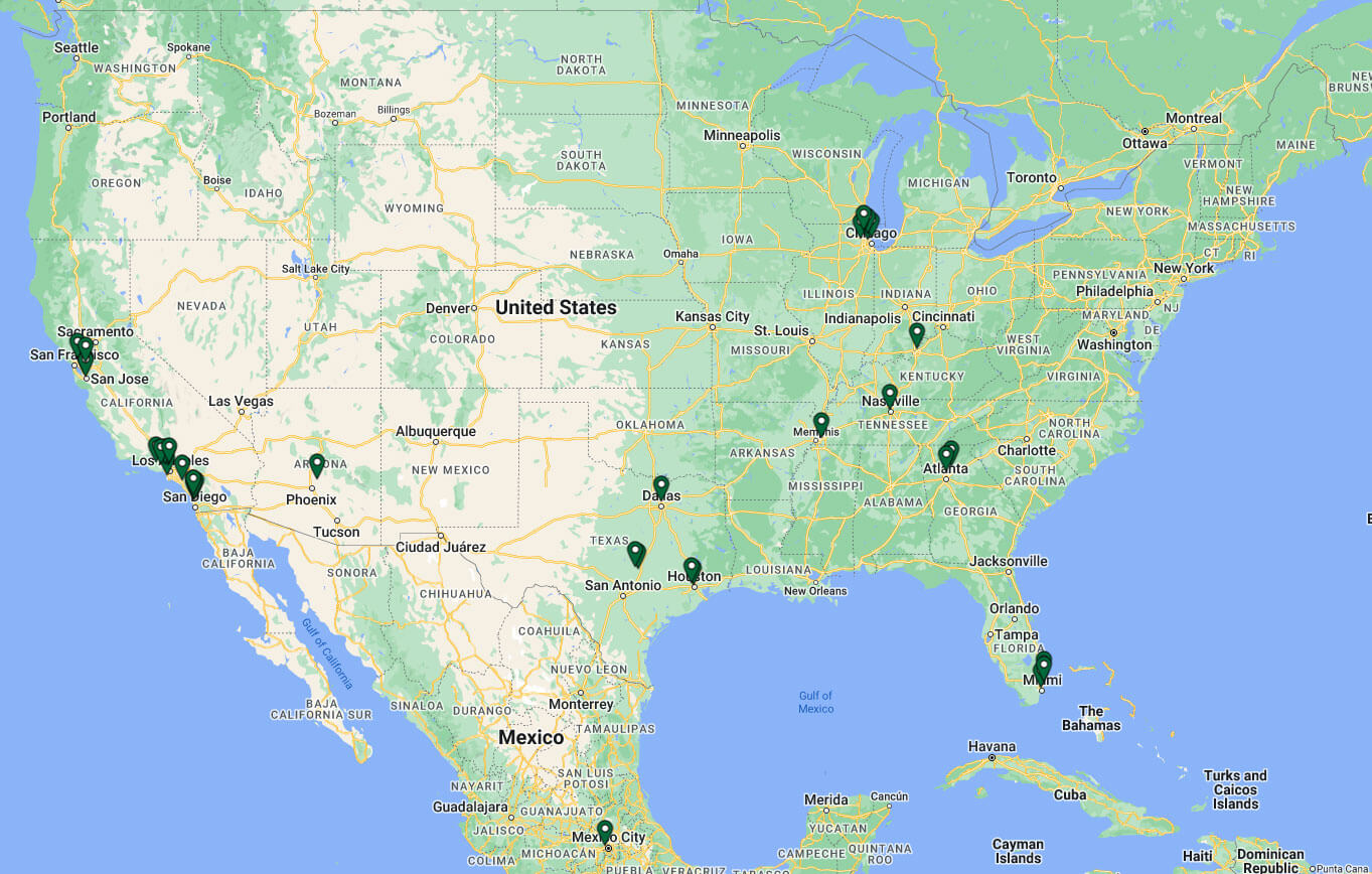 Belmont Village Map of Locations